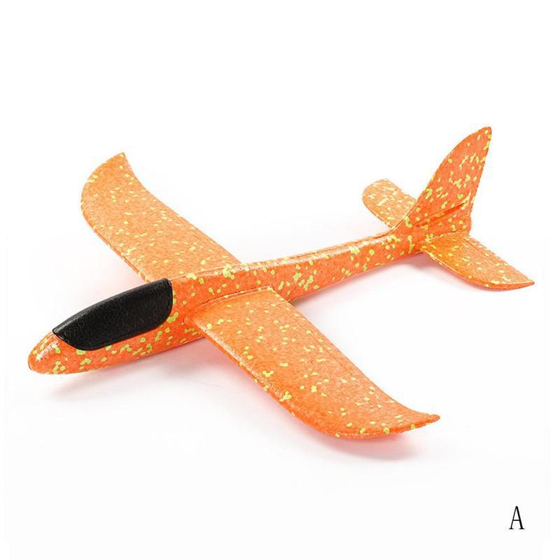 48cm Große Hand Starten Werfen Segelflugzeug EPP Schaum Flugzeug Modell Fliegen Segelflugzeug Flugzeug Spielzeug Kinder Outdoor Flaying Segelflugzeug Spielzeug: orange