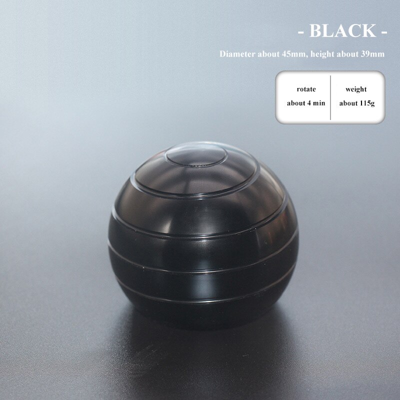 45mm/54mm Kinetic Desktop Toys Aluminum Alloy Hypnosis Rotary Gyro Adult Fingertip Toy Children Toys Decompression Gyro: Black-45mm