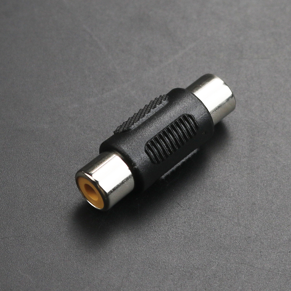 2pcs Dual RCA Male to male female to female Audio Connector Adapter Plug video Coupler AV cable for CCTV camera: army green