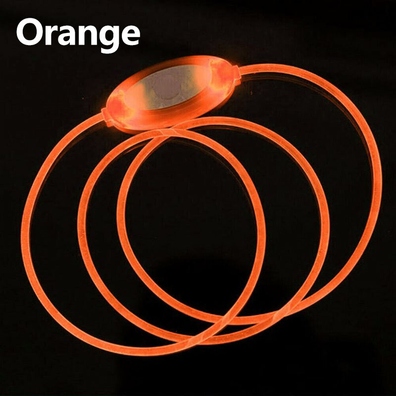 Collar luminoso LED, DIY se puede cortar y collar de perro ajustable corbata de perro suficiente colgante collar de perro led cinturon coche perro: orange