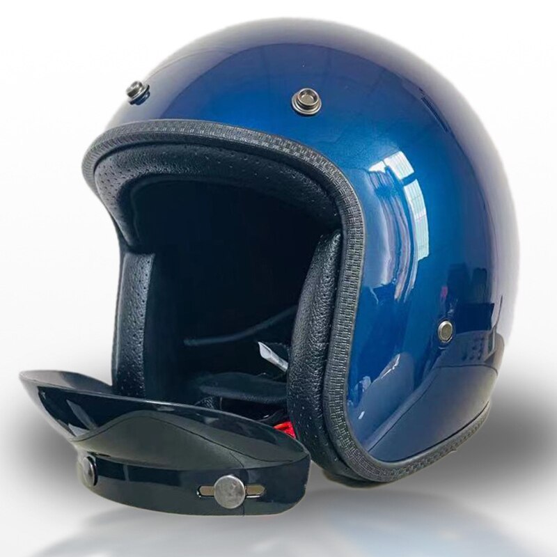 Motorcycle Helmet Retro Half Helmet Summer Four Seasons Men and Women Scooter Biker Motorbike Riding Helmet DOT Certification