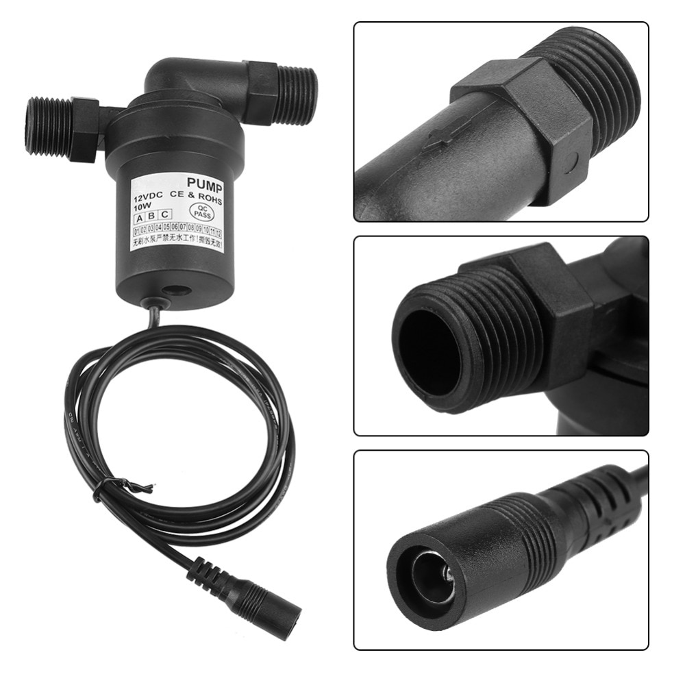 12V 10W DC Water Pump Brushless Solar Water Pump High Temperature Water Pump for Circulation Pumping