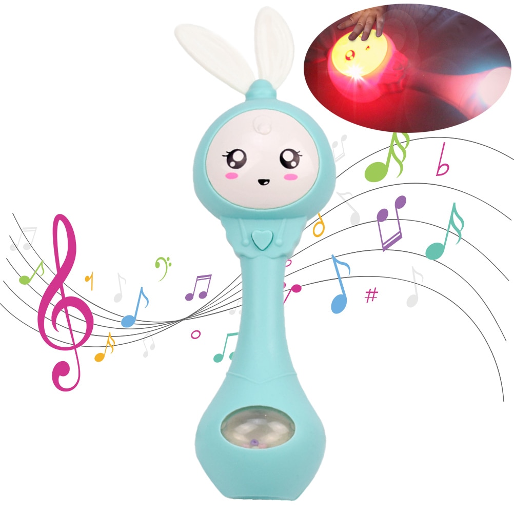 Electric Musical Flashing Baby Rattles Baby Infant Hand Bells Cute Rabbit Hand Bells Newborn Infant Early Educational Toys #30