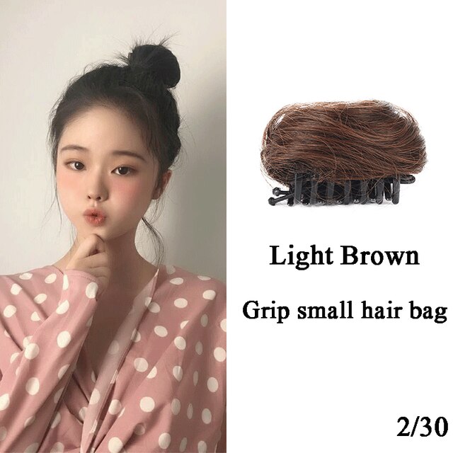 DIFEI-chignon Donut, chignon synthétique, griffes à clip, accessoires pour chignon, extension capillaire pour femmes: 1B/30HL