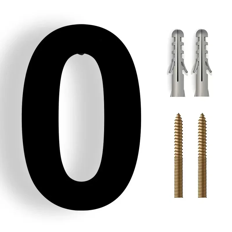 15/20/25/30cm Metal Floating House Numbers Screw Install Doorplate Address Sign Plate Outdoor Street Door Plaque Number For Home: Pink / 30cm