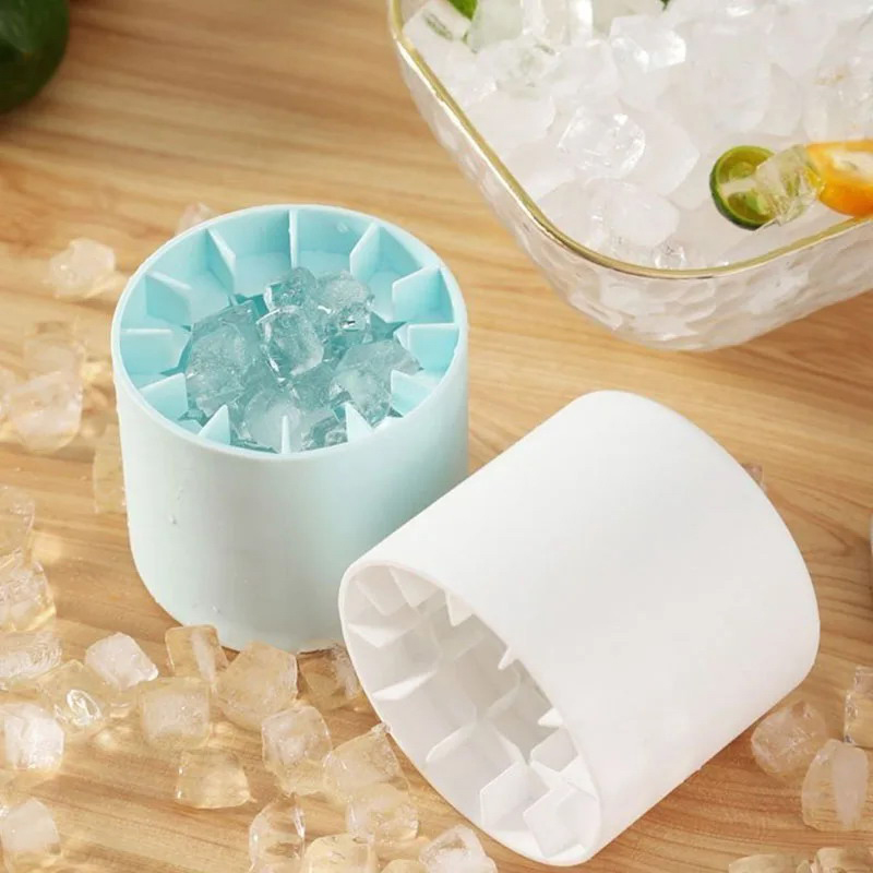 Round Ice Cube Mold Summer Silicone Ice Bucket Diy Homemade Refrigerator Freeze Ice Maker Ice Cube Mold Barware Tool