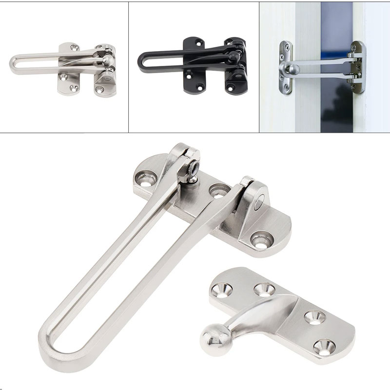 Door Bolt Home Anti-theft Room Door Bar Door Lock Latch for Home &amp,Hotel Security Door Chain Lock U Swing Front Door