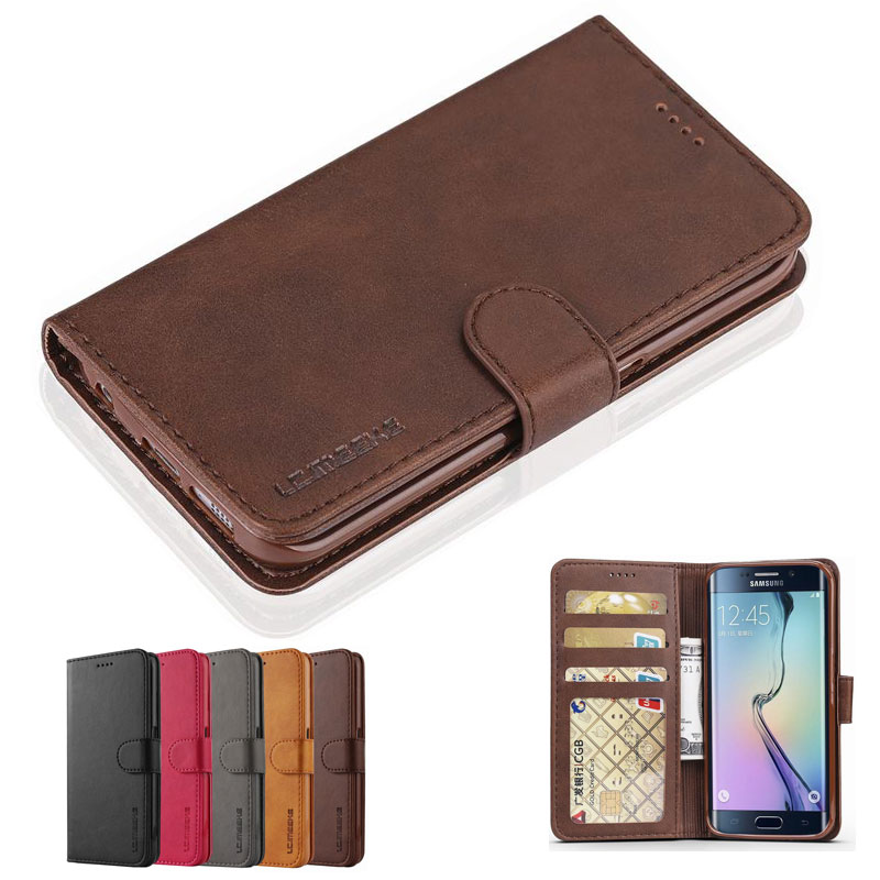 Case Voor Samsung Galaxy S6 S7 Rand Case Cover Luxe Magnetische Flip Portemonnee Lederen Telefoon Tas Voor Samsung S 6 7 s6edge s7edge Etui