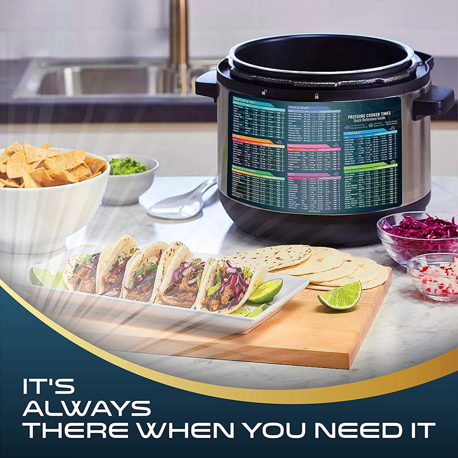 Air Fryer Cooking Time Chart Magnetic Cheat Sheet Magnet Set accurate cooking time temperature food volume Clear Classification