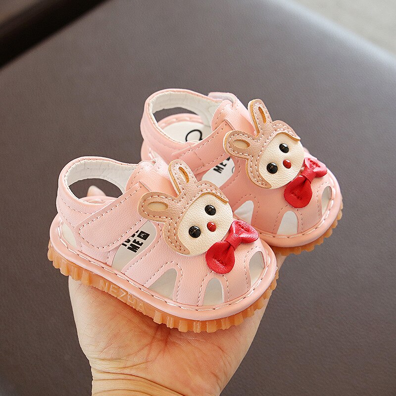 Sandalias de verano para niñas de 0 a 1 o 2 años, zapatos suaves con suela de tendón para niños, sandalias bonitas para niños, zapatos informales de niño