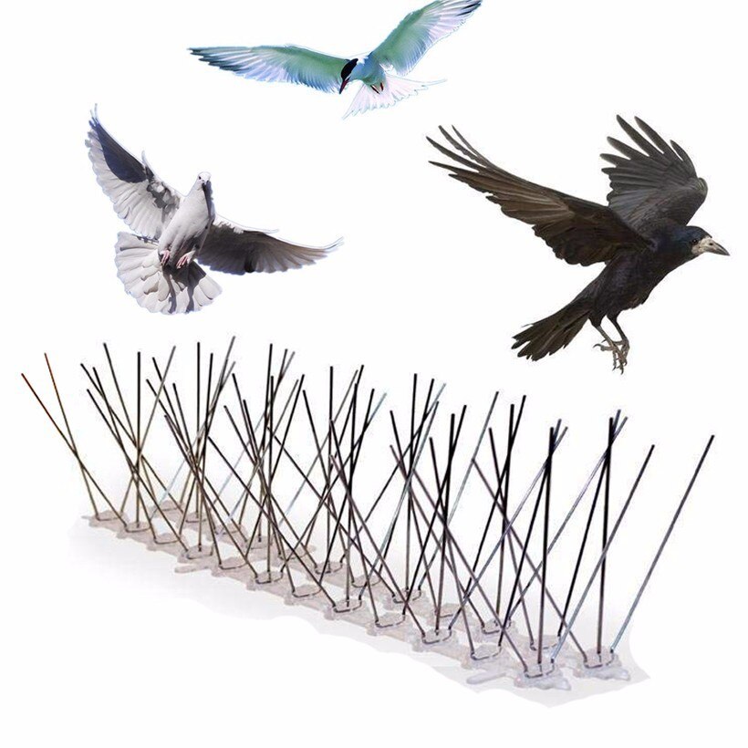 1-15PCS Pest Control Plastic Bird and Pigeon Spikes Anti Bird Anti Pigeon Spike for Get Rid of Pigeons and Scare Birds