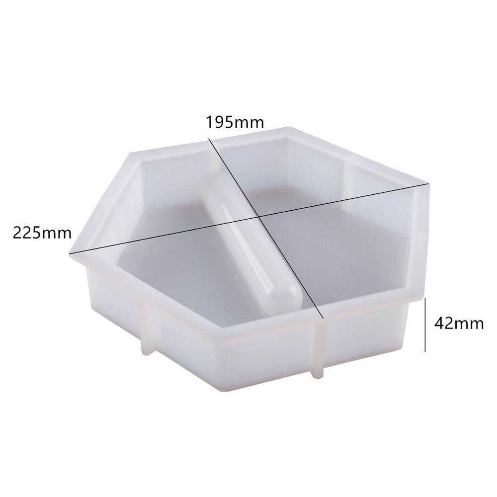 Jarrón DIY, resina epoxi, cristal, molde de silicona para cultivar plantas de agua, tubo de ensayo, placa de Petri para hacer arte, herramienta de decoración artesanal: Hexagon