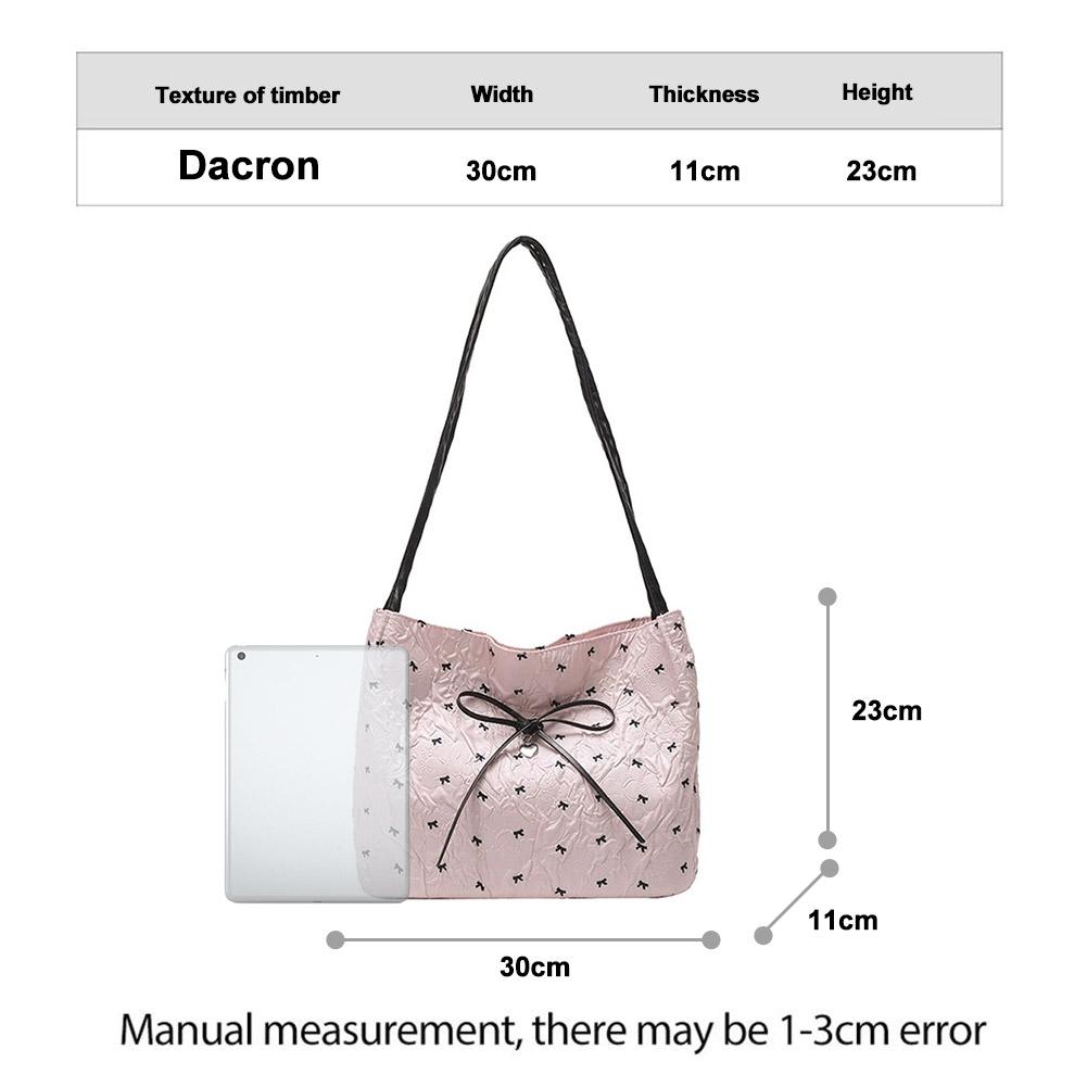 Bow dames schoudertas met grote capaciteit, handtas, crossbodytas, tas voor dagelijks woon-werkverkeer, armtas