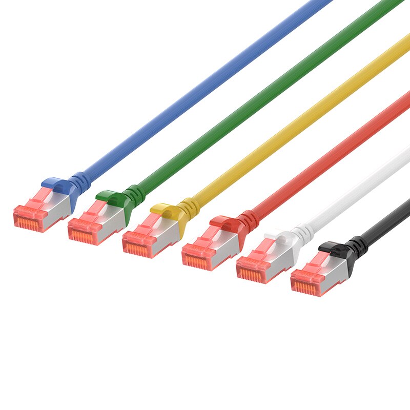(5 Stück/Packung) RJ45-Netzwerk-Ethernet-Kabel Katze 6 SFTP-Patchkabel 0,25 m/0,5 m/1 m/1,5 m/2 m/3 m/5 m 6 Farben abgeschirmt