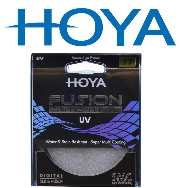 Hoya FUSION – filtre UV antistatique mince, protection multicouche pour objectif d'appareil photo, 82mm 77mm 72mm 67mm 62mm 58mm 55mm 52mm 49mm