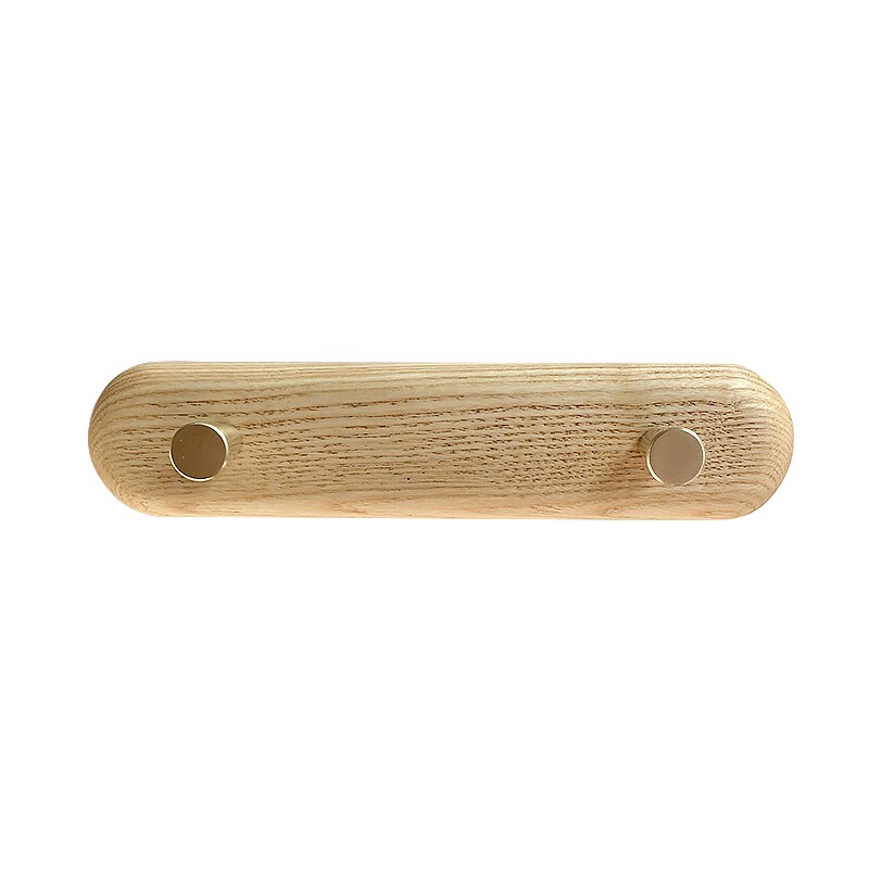 1 pièces nordique patère bois cintre tenture murale créative rangée crochet porche chambre en laiton porte arrière mur crochet: B 2 hook