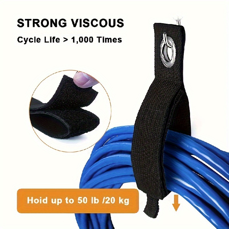 6 STKS Verlengsnoer Houder Organizer, 10 Inch Heavy Duty Bandjes Tool Organizer Perfect voor Garage Workshop Organisatie