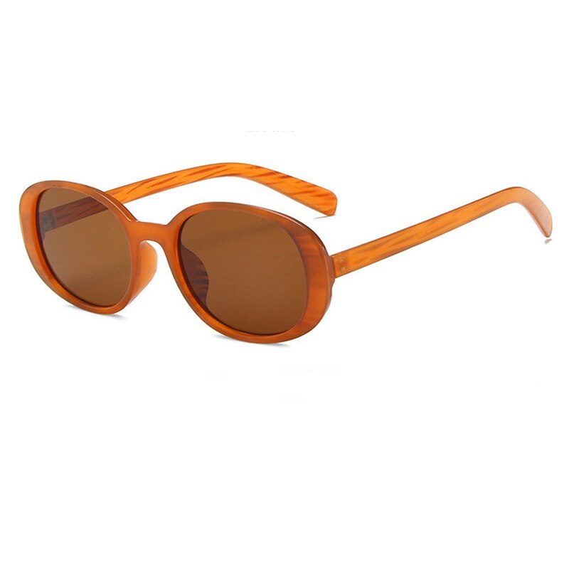 OEC-gafas De Sol con montura pequeña CPO para mujer, lentes ovalados, Estilo Vintage, a la , con UV400, O617: C2 Leopard-Brown