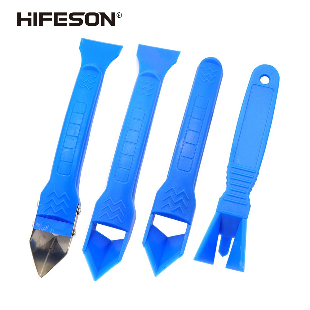 HIFESON Door Silicone Sealant Scraper Right angle Caulk Tool Kit Spatula for Window Caulking Finishing Sealant Removal