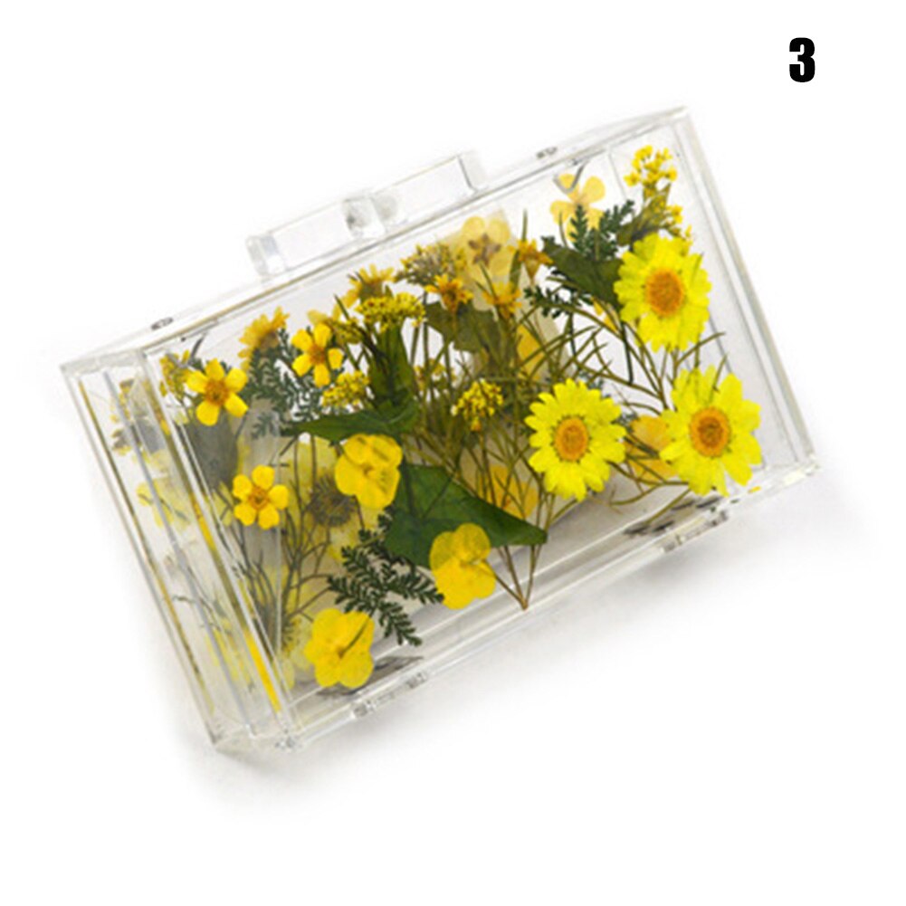 Dames avondtassen bloemen bruiloft feest handtas modieuze crossbody heldere harde transparante kettingtas 18*5*11cm: 3