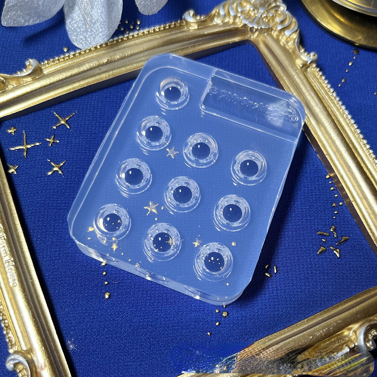 Molde de resina Epoxy de silicona con forma de pastillas planas, moldes de resina, molde de joyería de silicona Uv, molde para pendientes