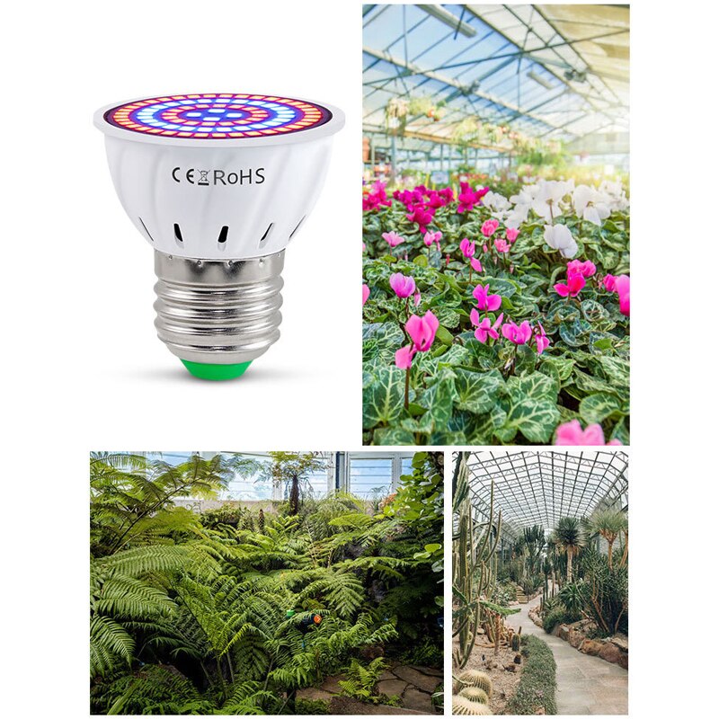 E27 Led Plant Groei Volledige Spectrum Lamp 80Leds 220V Hydrocultuur Plant Groei Lamp Ultraviolet Indoor Verlichting Plantengroei lamp