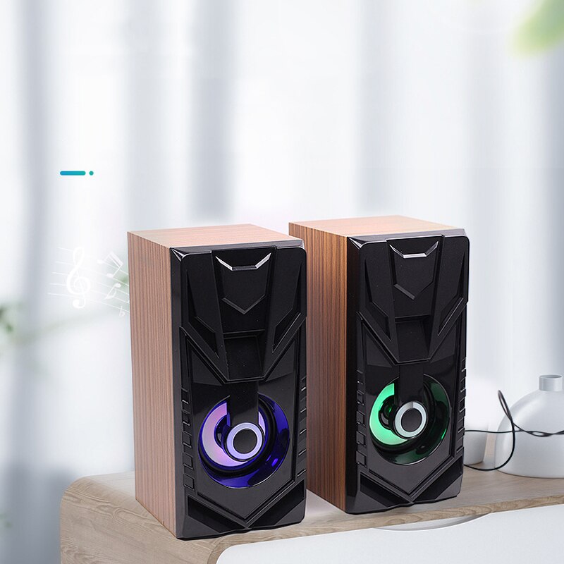 2 Stuks Usb Wired Mini Houten Luidspreker Usb Desktop Laptop Speaker 2.0 Multimedia Kleine Luidspreker Computer Multimedia Speaker