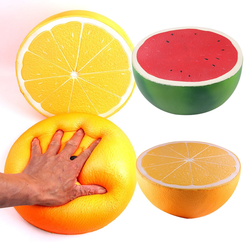Super Jumbo Squishy Half Citroen Watermeloen Fruit Geurende Langzaam Stijgende Kids Speelgoed