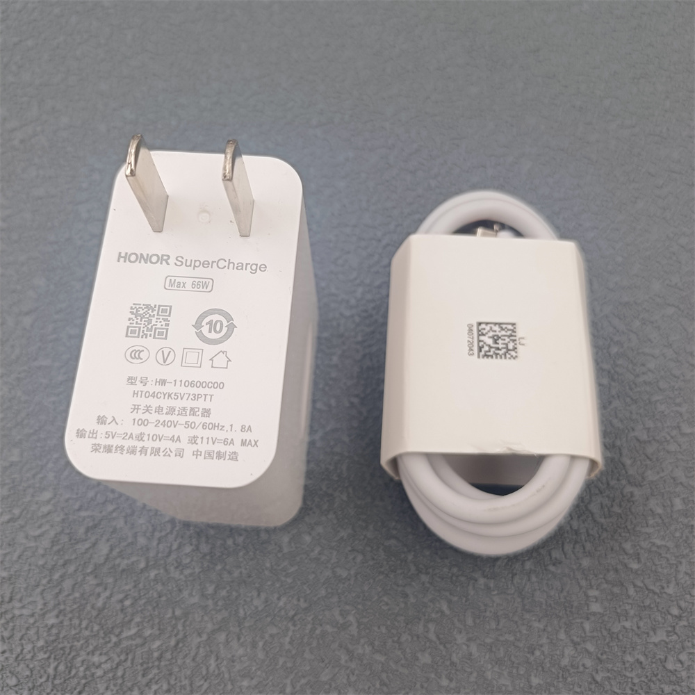 HONOR – chargeur d'origine 66W EU US, adaptateur mural rapide, câble USB 6A pour Honor X9C 90 80 Pro Magic 7 Lite Vs3 V3 V2 Vs2