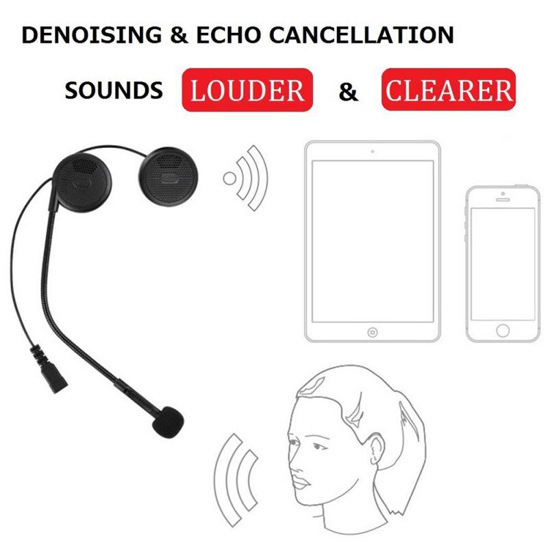 Helmet Headset Speakers Motorcycle Helmet Wirless Bluetooth Headset Moto BT Earphone Helmet Speaker With Sponge Microphone