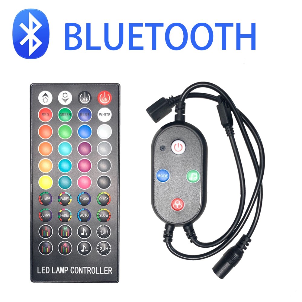 DC 12V RGB LED strip mini controller dimmer Bluetooth 40 key remote control Led Controller for 5050 Led Strips room lights decor
