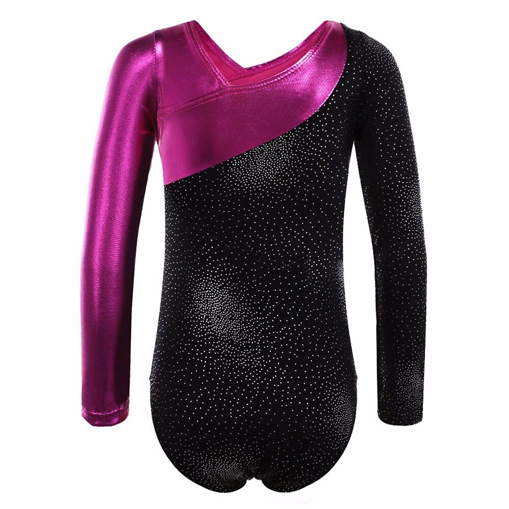 Long Sleeves Athletic Dance Leotards Dress Ballet Gymnastics Acrobatics for Kids Wear Toddler Girls BalletXC-3251