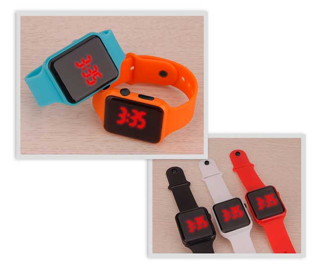 Kinderhorloge kleurrijke led jongen meisje elektronische student sporthorloges kinderklok digitaal polshorloge horloge bayan kol