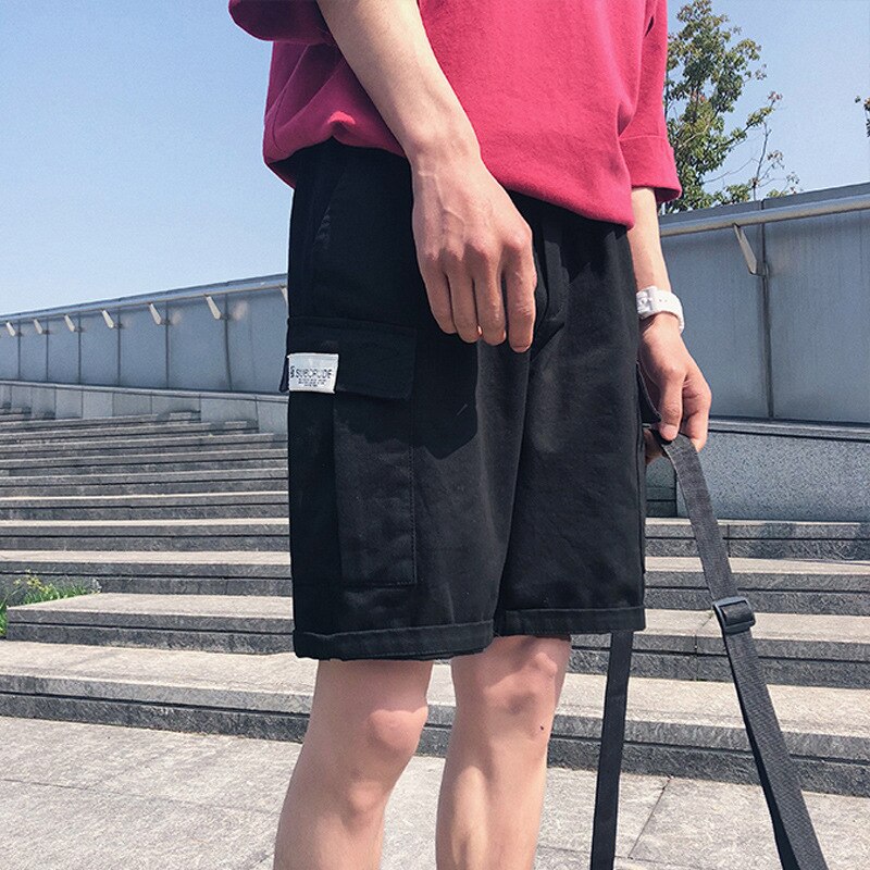 Pantalones cortos holgados de algodón para hombre y adolescente, shorts de cintura elástica para senderismo, camping y escalada, para exteriores, verano