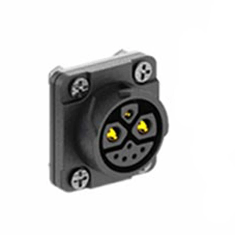 50A M23 2 + 1 + 5 E-Bike Batterij Connector Socket IP67 Waterdichte Mannelijke Vrouwelijke Energie Lithium elektrische Fiets Poort Opladen: YELLOW