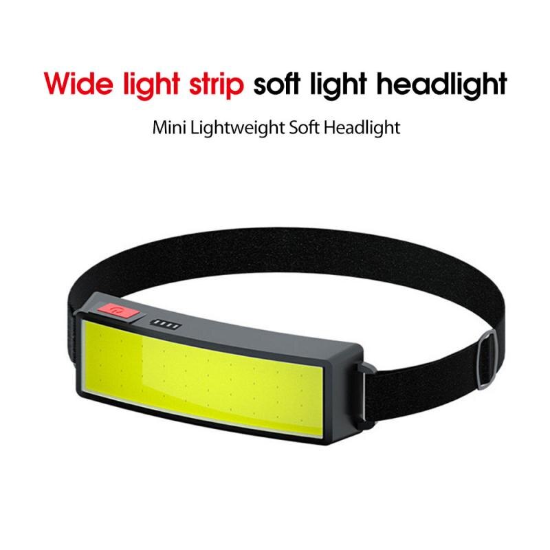 COB Headlamp 500LM Head Lamp ABS Headlight Floodlight Waterproof Usb Work Lamp Fishing Equipment Outdoor Tools TM-G14