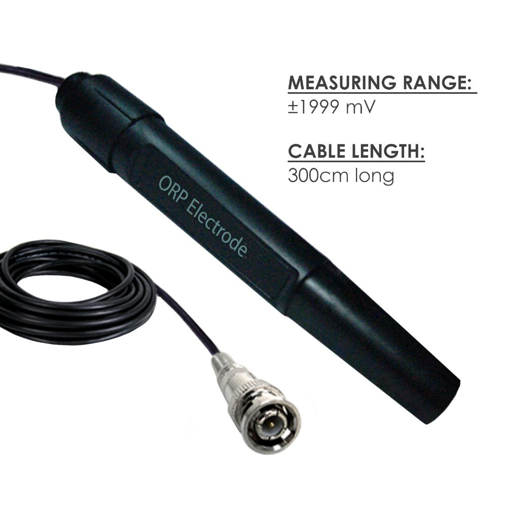 Replaceable ORP REDOX Electrode Probe 0 ~ +/- 1999 mV ORP Meter Tester 300cm long Cable with BNC socket