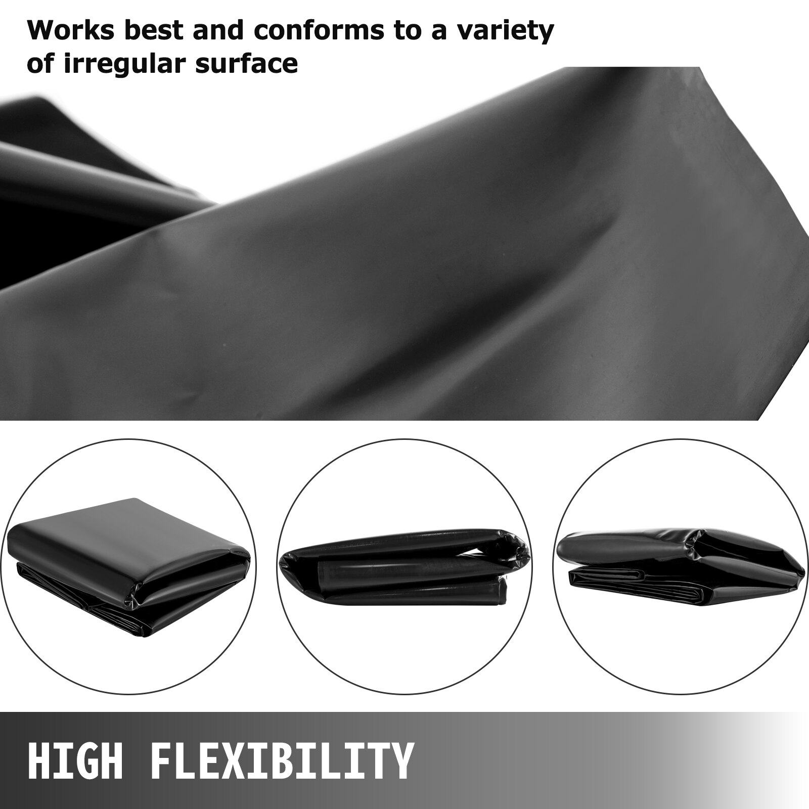 0.13mm HDPE Fish Pond Liner Garden Pond Landscaping Pool Reinforced Thick Heavy Duty Waterproof Membrane Pond Liner