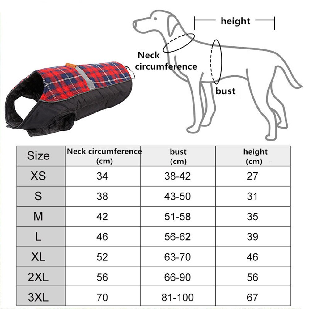 Pet Dog Warm Jacket Winter Cold Protection Pet Supplies Reflective Waterproof Winter Pet Jacket Windproof Small and Medium-sized