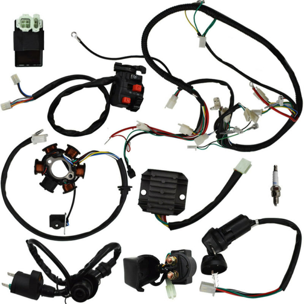 Universal Electric Wiring Harness Kit for GY6 125cc 150cc ATV Quad Scooter and