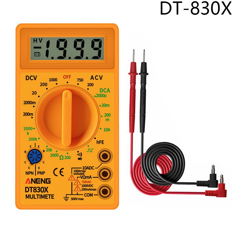 Urijk DT830B Dc/Ad Lcd Digitale Multimeter 750/1000V Voltmeter Amperemeter Ohm Tester Hoge Veiligheid Handheld Meter digitale Multimeter: DT-830X