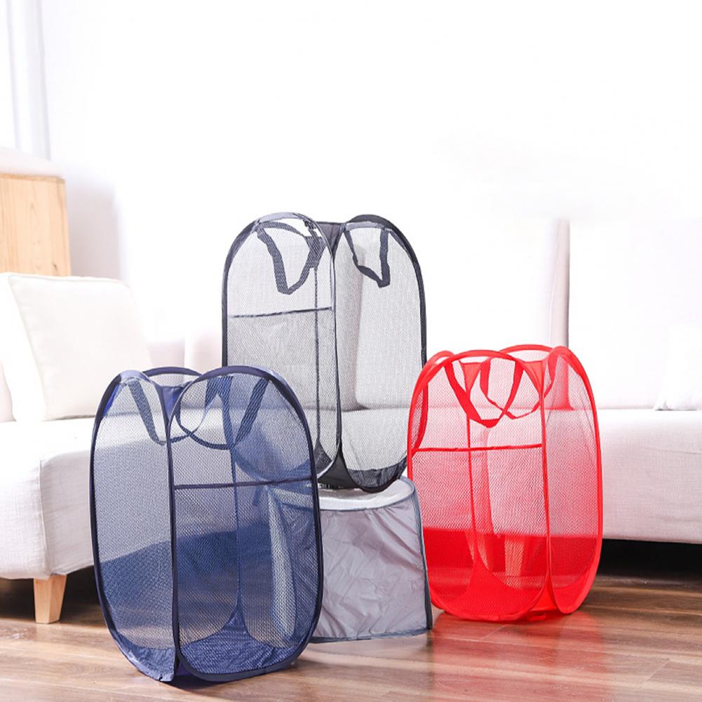 Laundry Mesh Bag Convenient Lightweight Clothes Basket Dirty Clothes Laundry Mesh Basket for Bathroom Laundry Basket