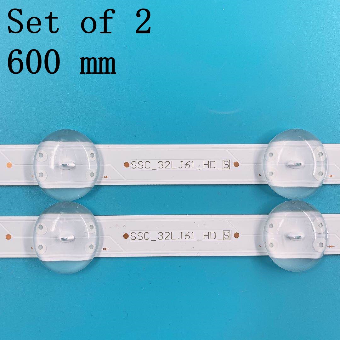 Bande rétroéclairée pour LG, 2 pièces, 8 s, 600mm