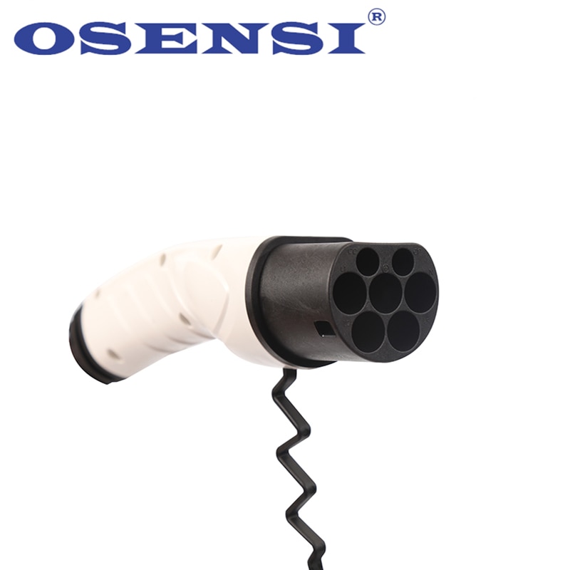 Cargador de coche eléctrico con enchufe EVSE, estación de carga estándar Mennekes Tipo 2 EV, conector macho de 62196 V-380V, 32A, 3 fases IEC 415 EVSE