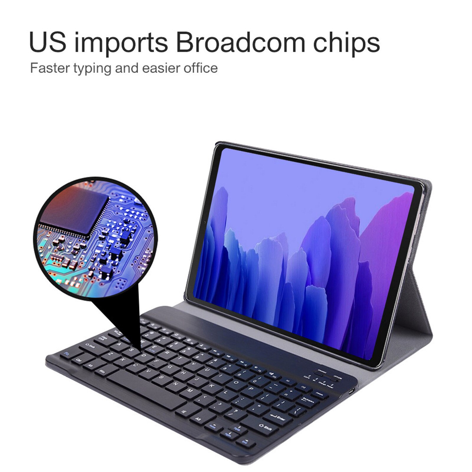 Tastaturhülle mit hintergrundbeleuchtung für samsung galaxy tab  a7 lite 8.7 t220 t225 tab  a 8.0 t290 t295 tablet-hülle mit bluetooth-tastatur