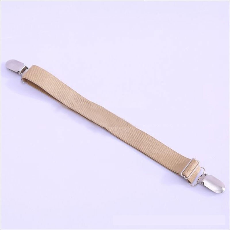 4 esquina largo ajustable elástico sábana sujetador Clip para colchón cubierta de sujetadores mantas sujeción antideslizante Correa: Khaki 2 buckle