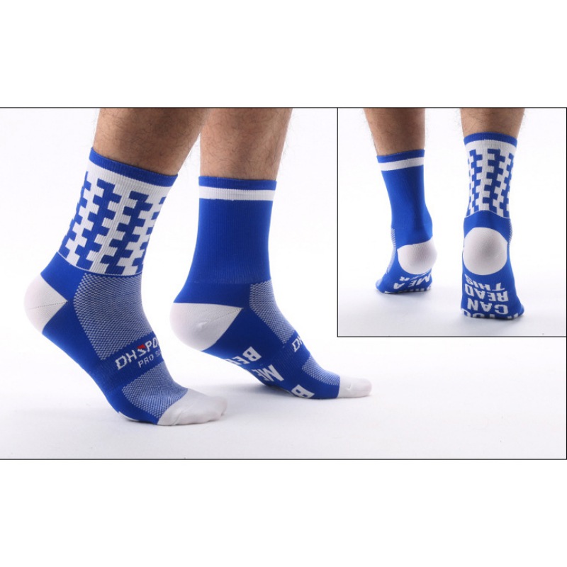 Running Bicycle Riding Socks Compression Mid Stocking Mountaineering Socks Words Printed Sports Unisex Cycling Sock !