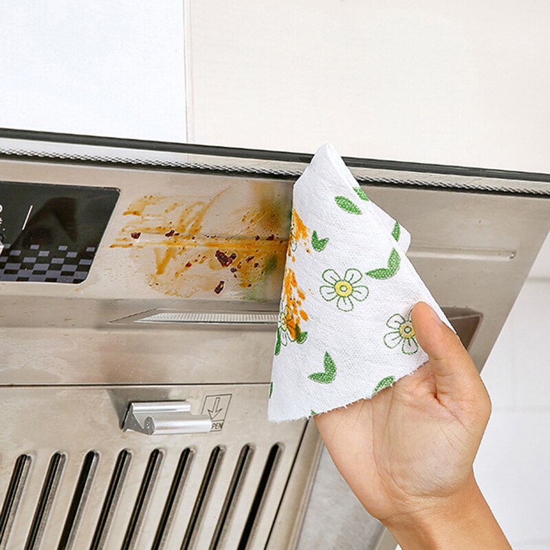 Towels Super Absorbent Microfiber Cleaning Cloth Wipes Disposable Cleaning Paper Towel Kitchen Anti-grease Wiping Rags