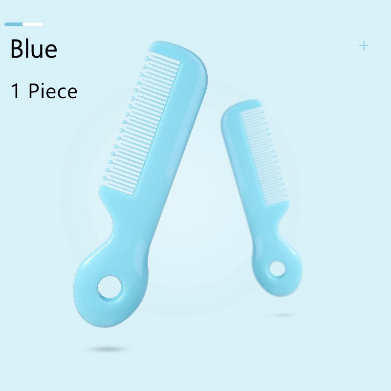 Ensemble peigne pour bébés, garçons et filles, 1 pièce, peigne mignon pour bébés, cheveux doux et doux, dessin animé, pour -nés en plastique ABS, brosse à cheveux: Bleu