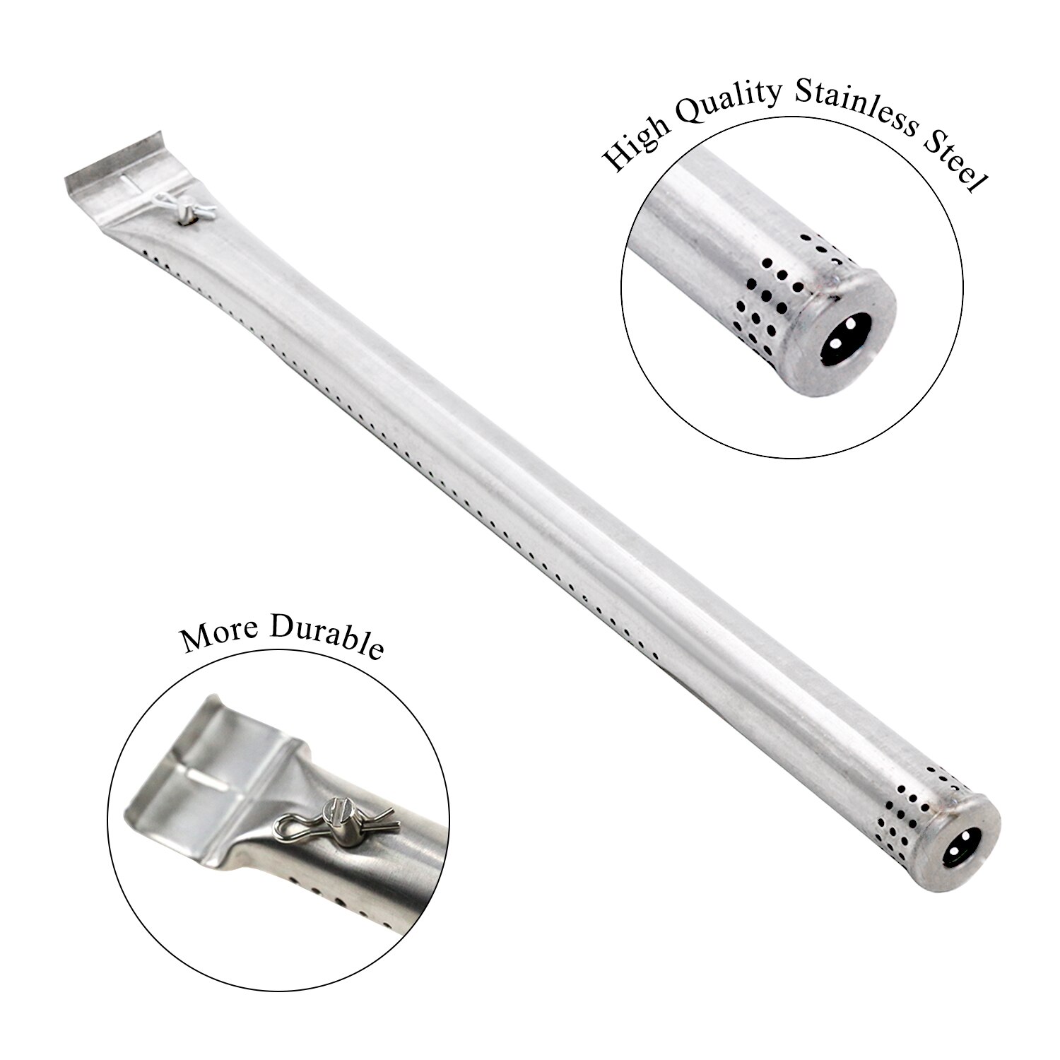 Hisencn BBQ Parts SS Burners, Heat Plate Replacement For Charbroil 463247310, 463257010 Commercial Series 4 Burner Gas Grill